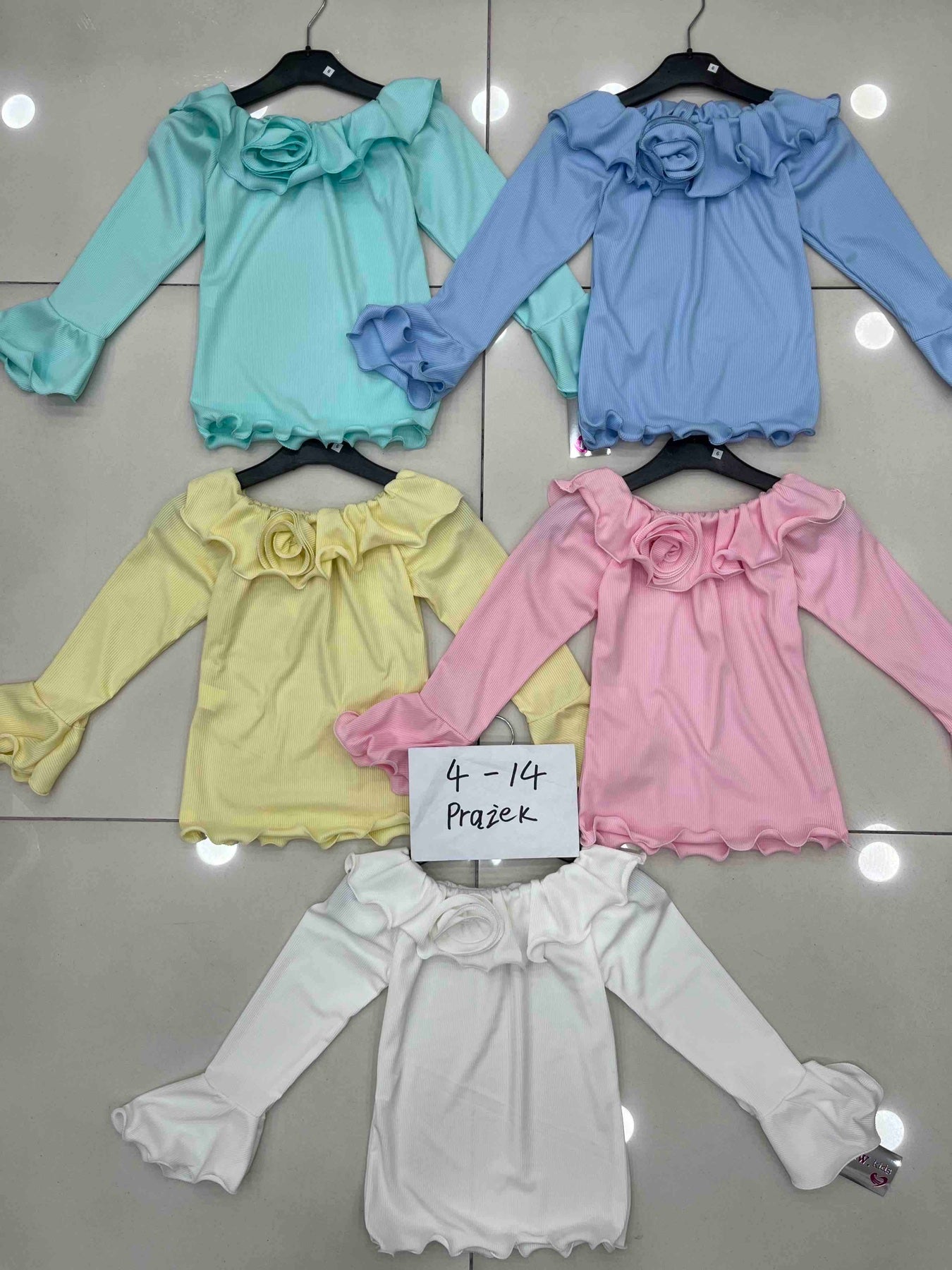 BLUZKI DZIECIĘCE PRĄŻEK (4-14)