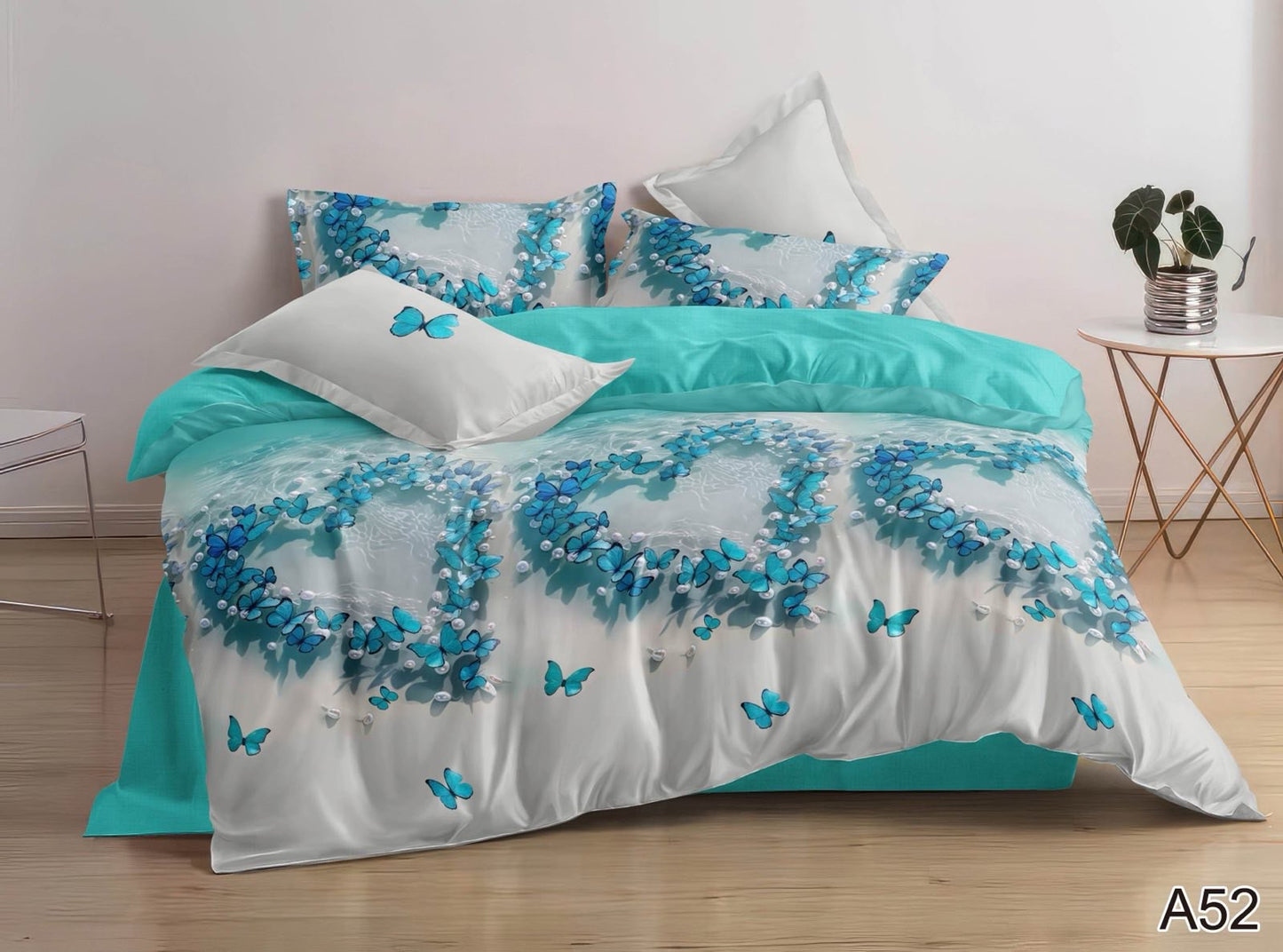 KOMPLET POŚCIELI 5D "MILANO" 100% SATYNA-BAWEŁNA 4CZ.