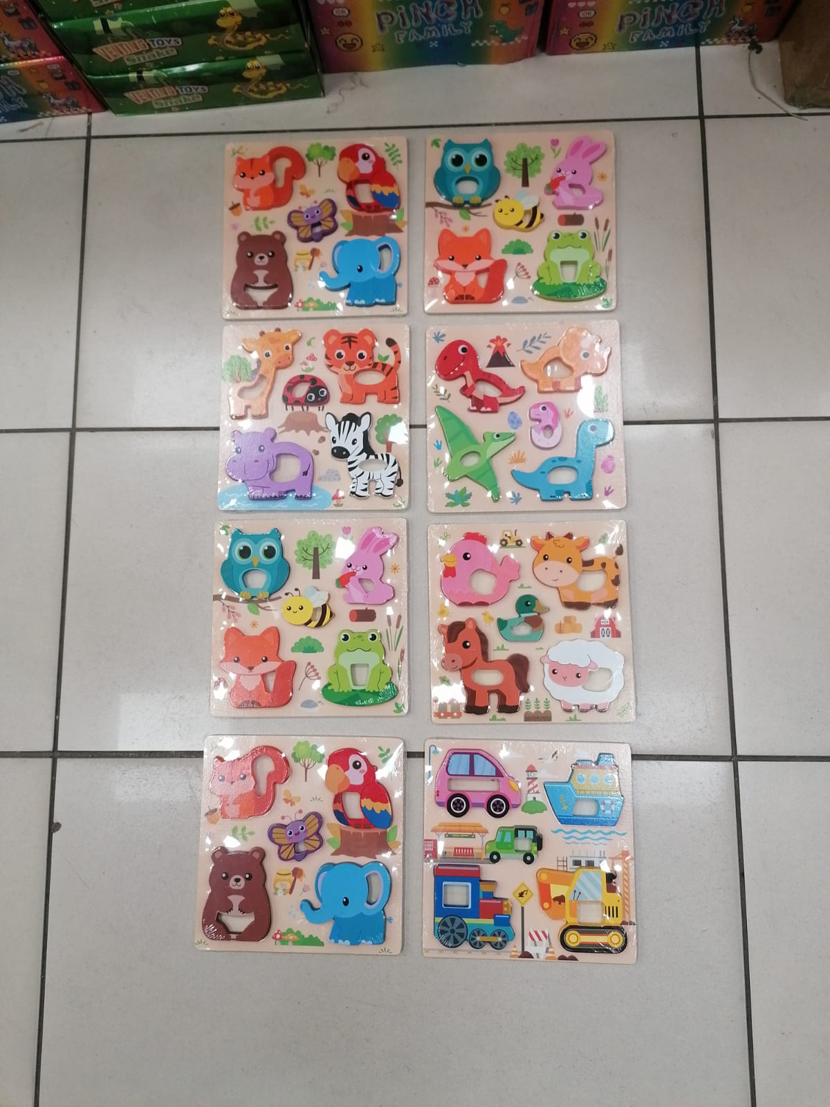 PUZZLE EDUKACYJNE DREWNIANE 18 X 18 CM
