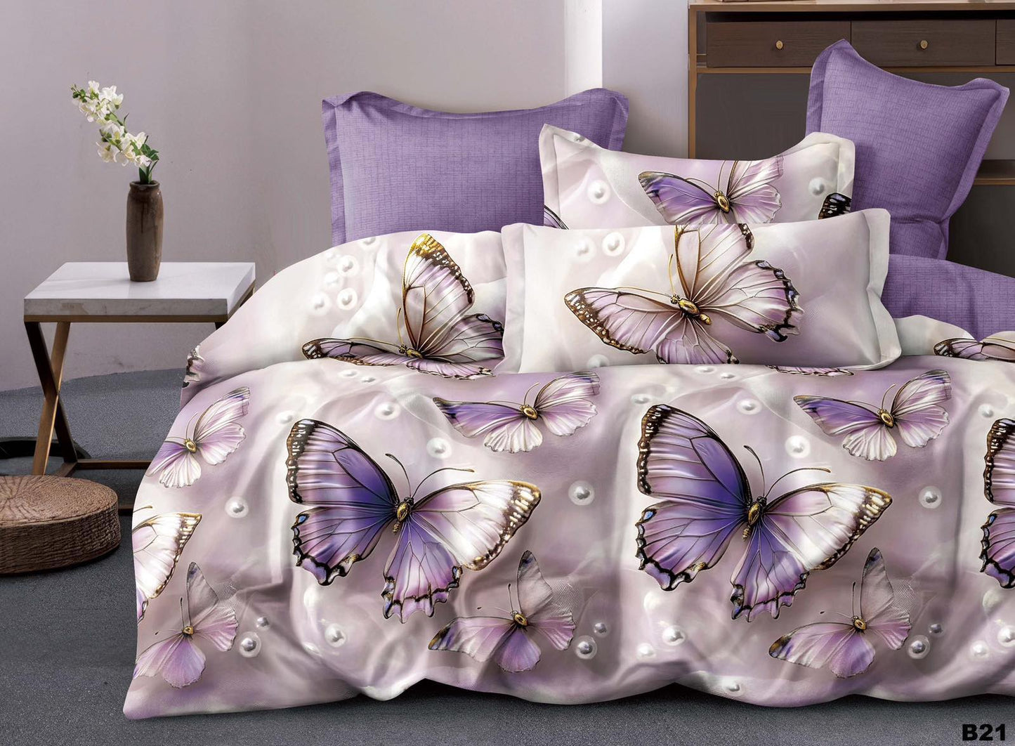 KOMPLET POŚCIELI 5D "MILANO" 100% SATYNA-BAWEŁNA 4CZ.