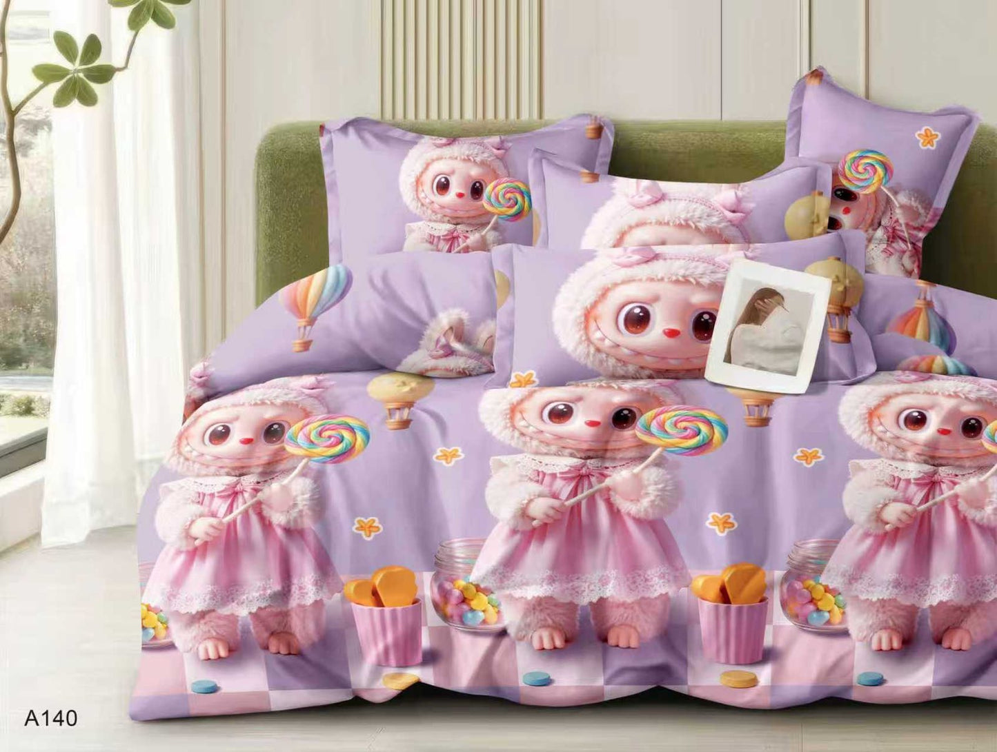 KOMPLET POŚCIELI 3D 100% satyna - bawełna 3 Częściowy