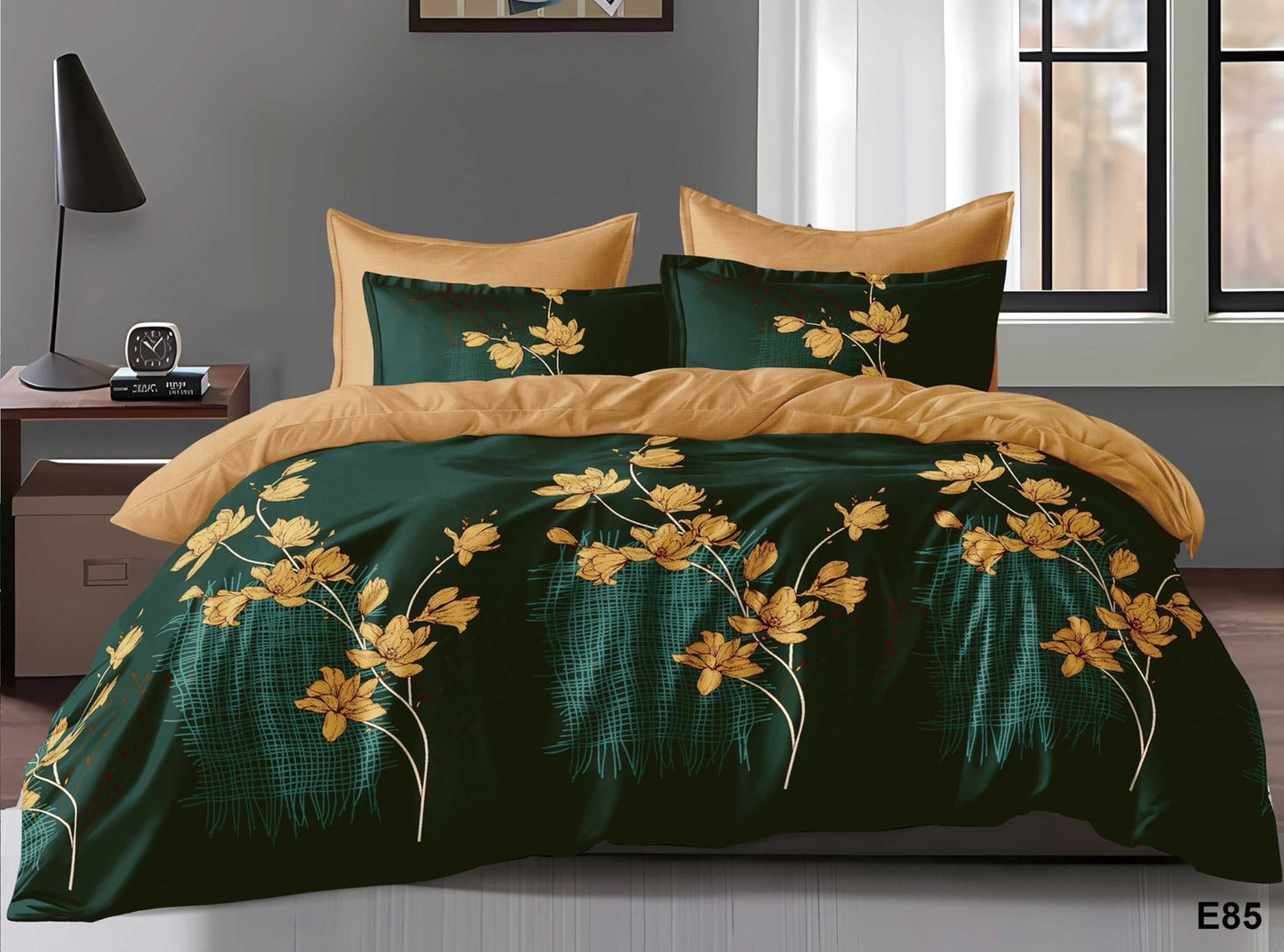 KOMPLET POŚCIELI 5D "MILANO" 100% SATYNA-BAWEŁNA 4CZ.