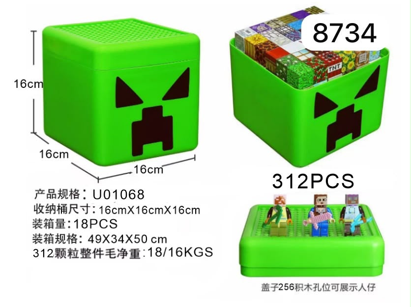 MAGNETYCZNE KLOCKI MINECRAFT 312 ELEMENTÓW