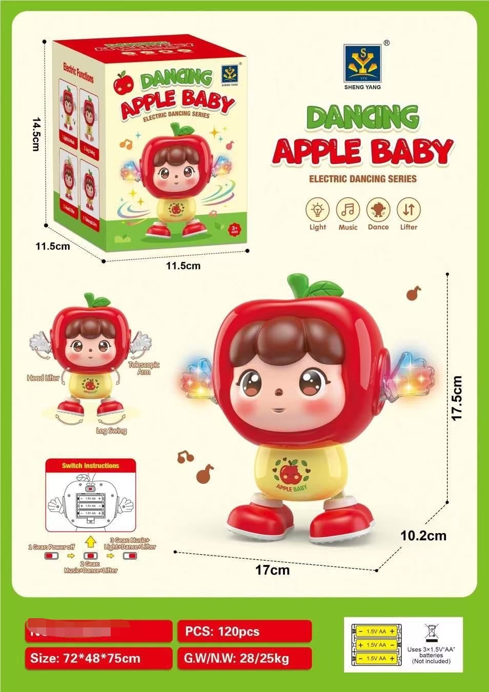INTELIGENTNY TAŃCZĄCY APPLE BABY