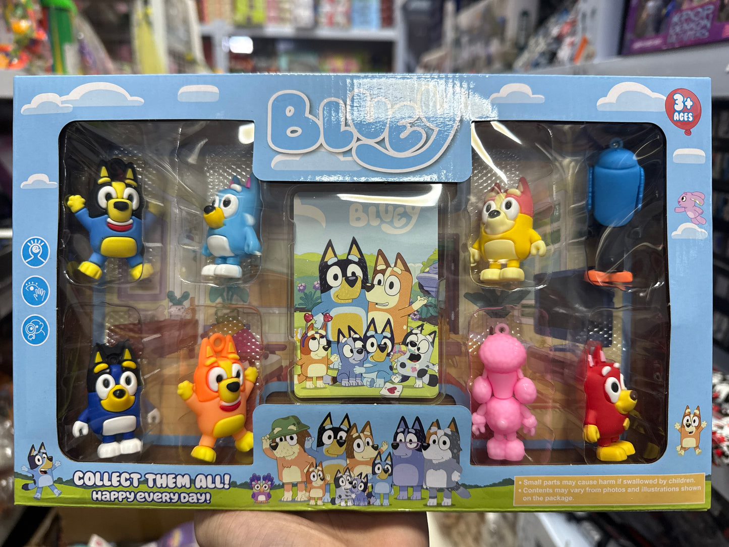 FIGURKI BLUEY Z KARTAMI