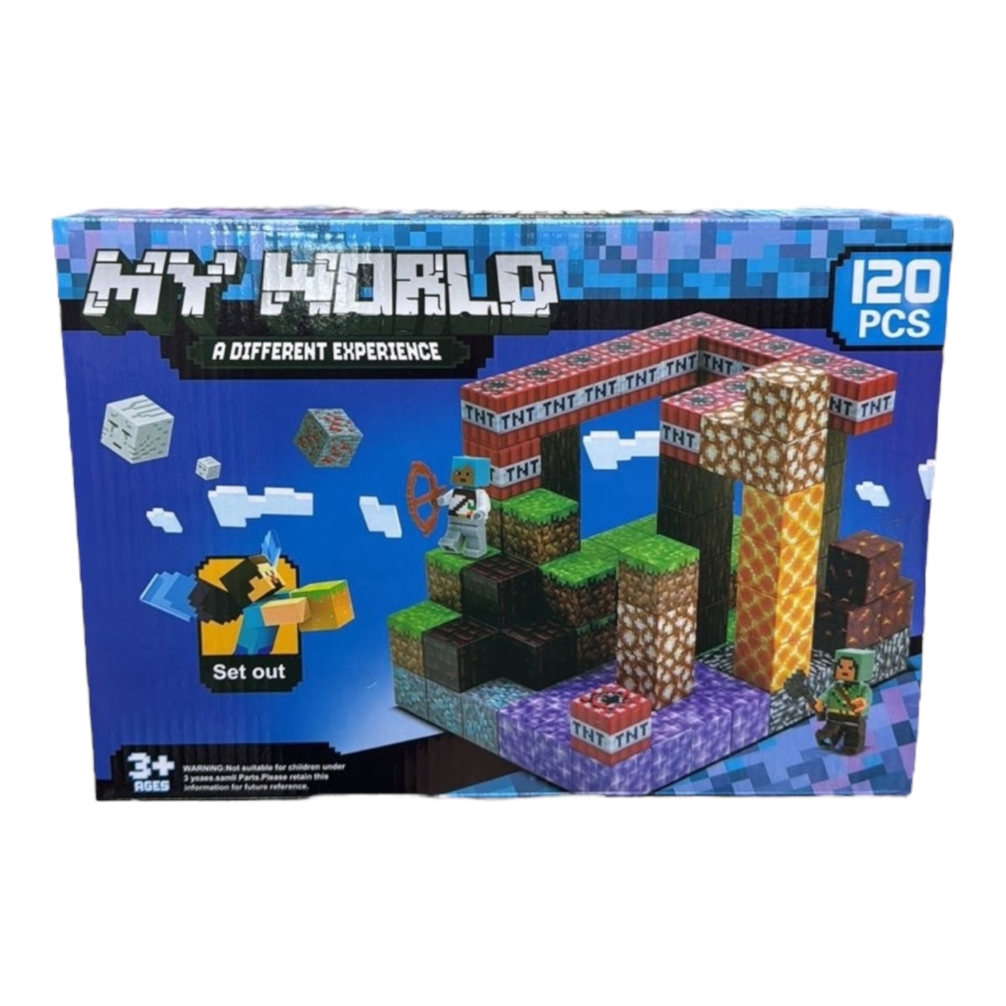 KLOCKI MAGNETYCZNE MY WORLD 120 PCS.