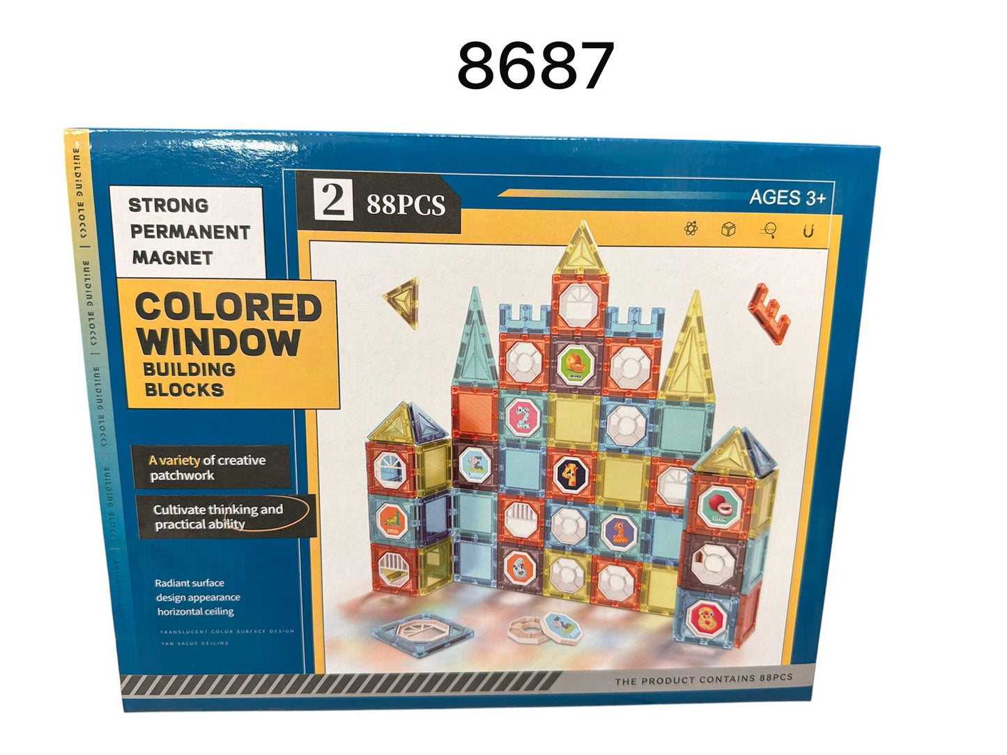KLOCKI MAGNETYCZNE 88 ELEMENTÓW