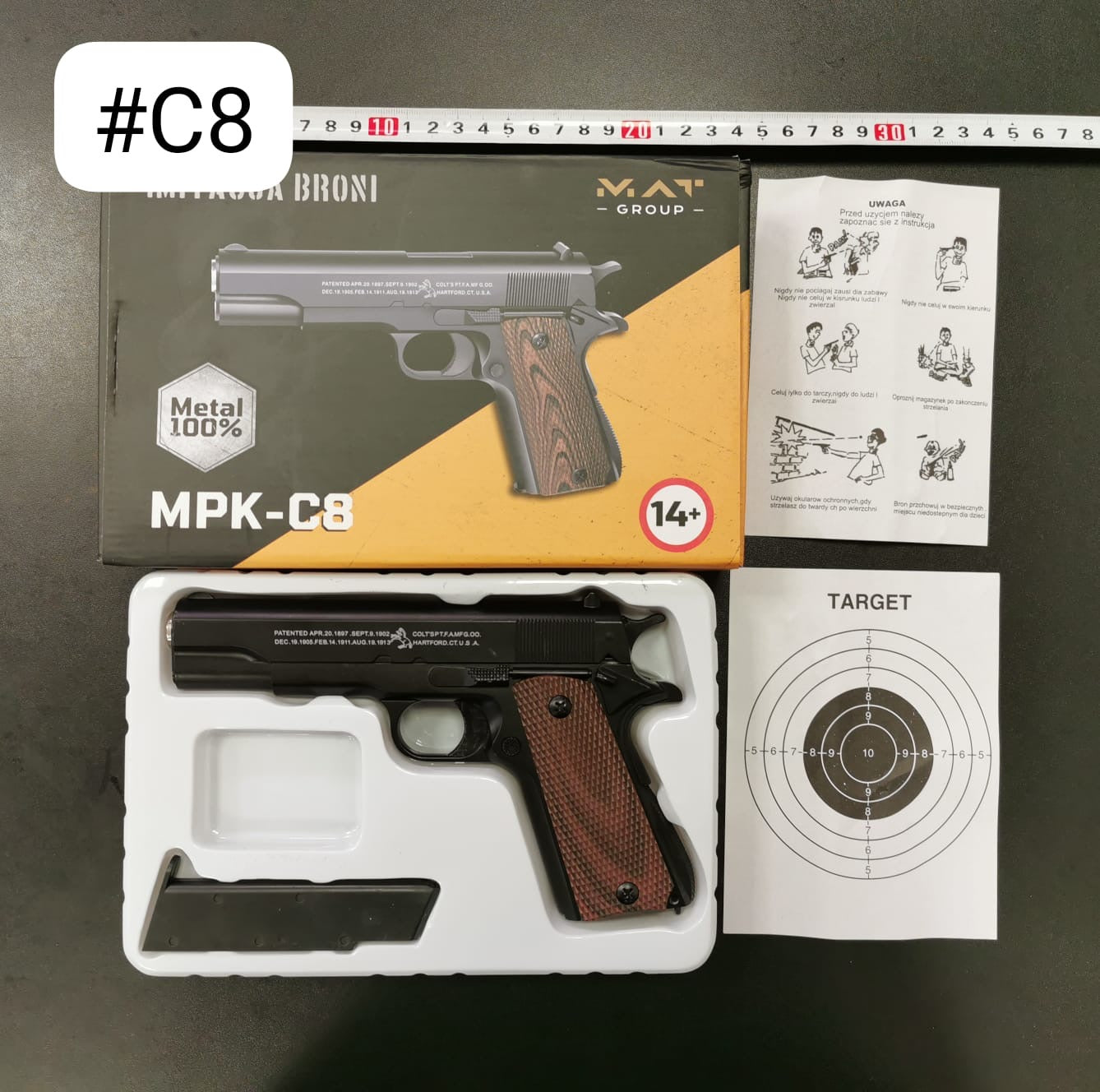 PISTOLET METALOWY C8