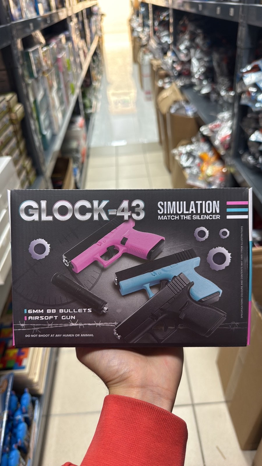 ZABAWKA METALOWY PISTOLET GLOCK-43
