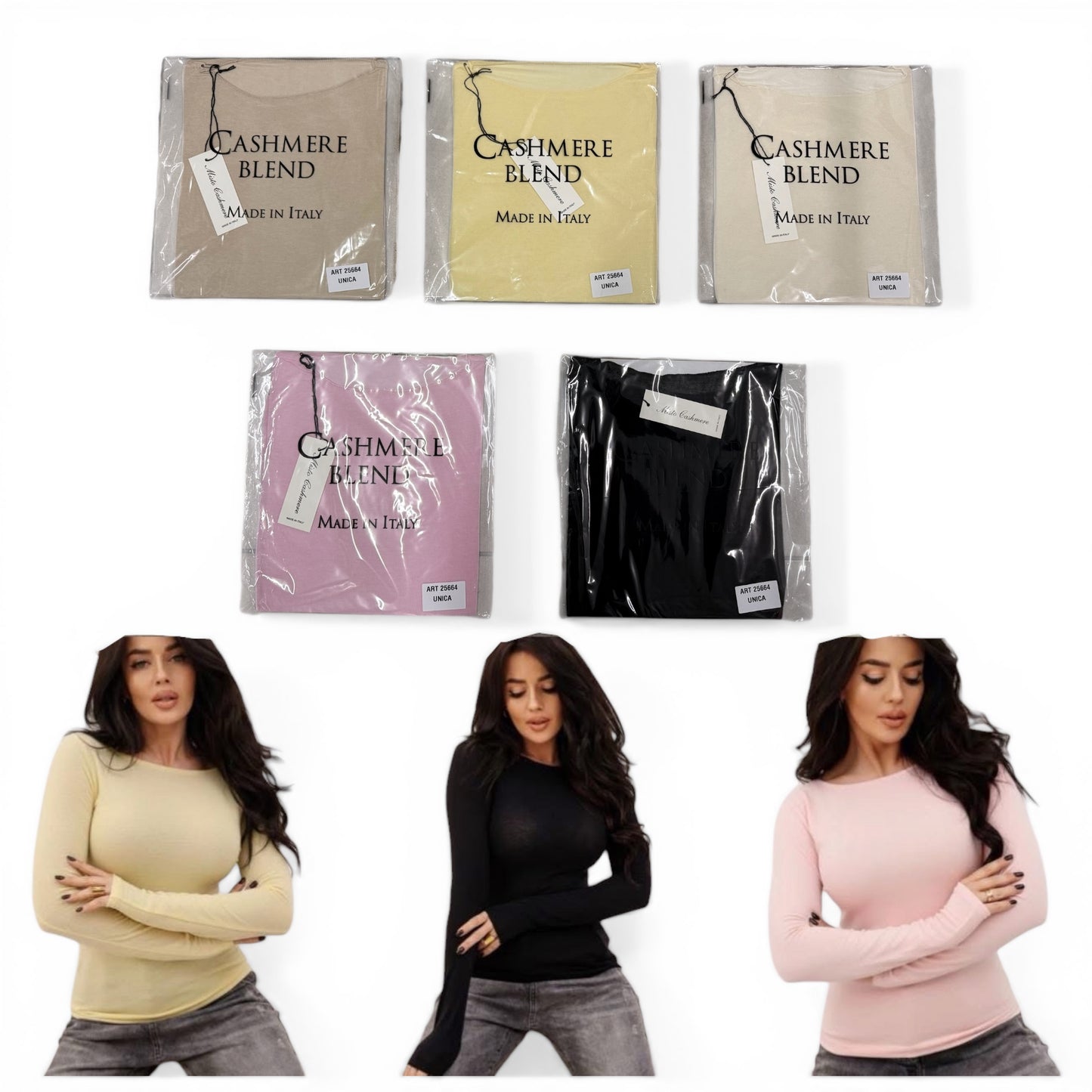BLUZKA CASHMERE BLEND MIX