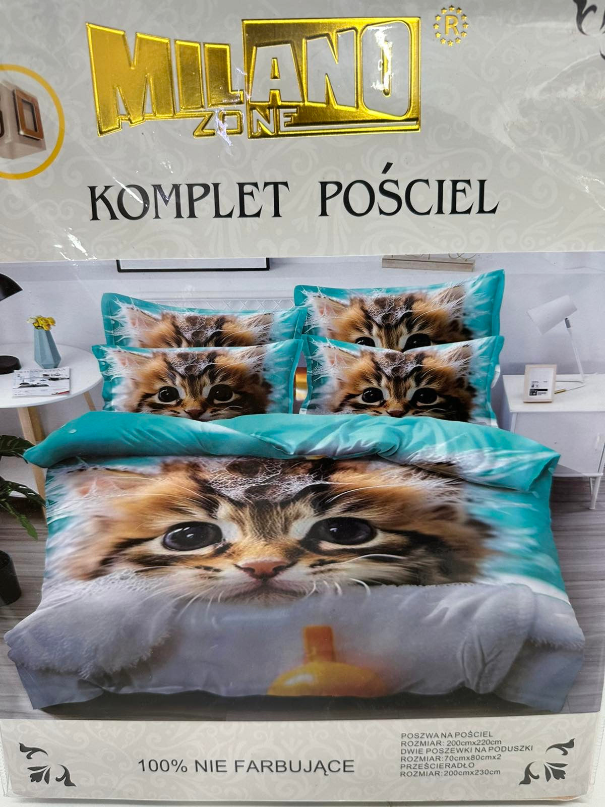 KOMPLET POŚCIELI 4 CZĘŚCIOWY W ROZMIARZE 200/2200