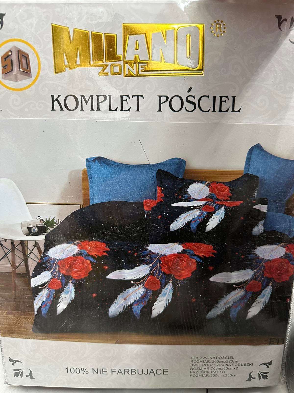 KOMPLET POŚCIELI 4 CZĘŚCIOWY W ROZMIARZE 200/2200