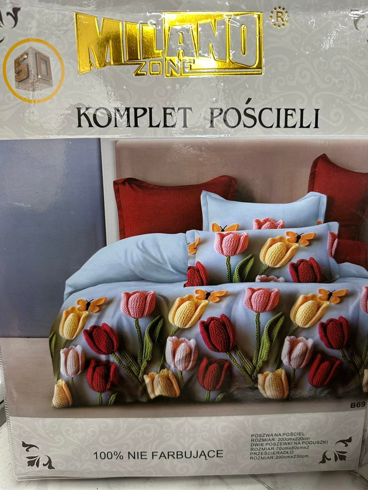 KOMPLET POŚCIELI 4 CZĘŚCIOWY W ROZMIARZE 200/2200