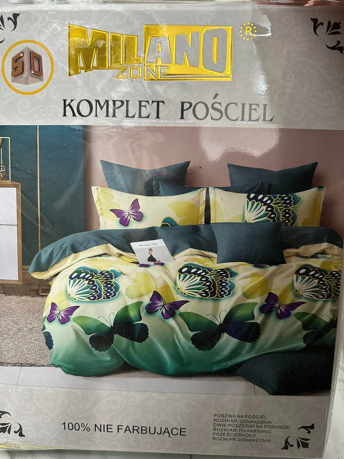 KOMPLET POŚCIELI 4 CZĘŚCIOWY W ROZMIARZE 200/2200