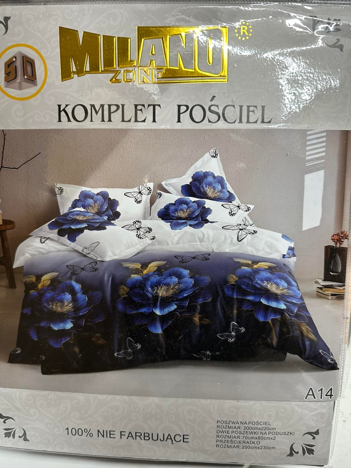 KOMPLET POŚCIELI 4 CZĘŚCIOWY W ROZMIARZE 200/2200