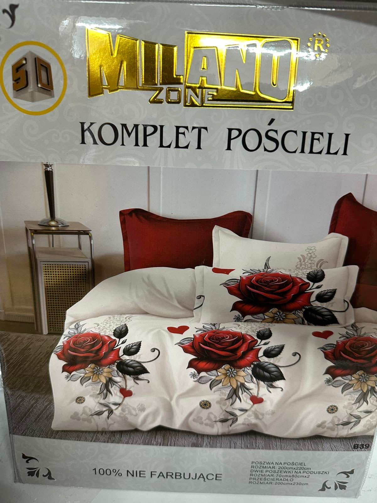 KOMPLET POŚCIELI 4 CZĘŚCIOWY W ROZMIARZE 200/2200