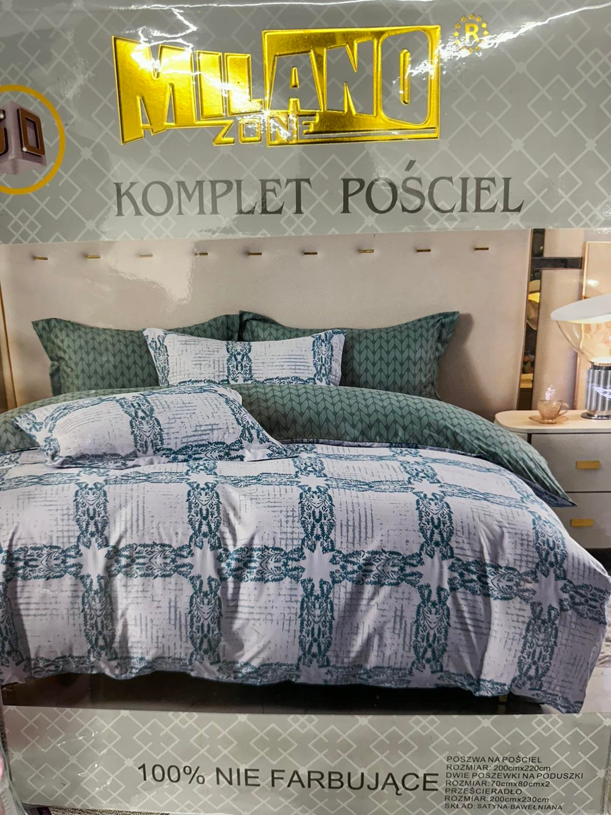 KOMPLET POŚCIELI 4 CZĘŚCIOWY W ROZMIARZE 200/2200
