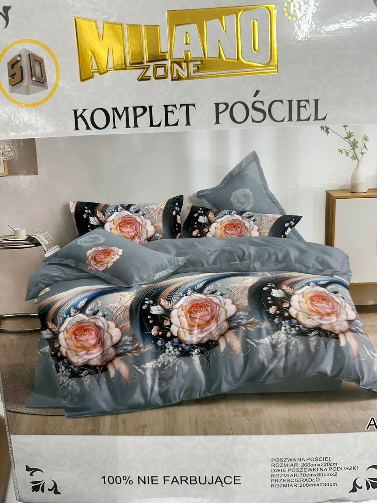 KOMPLET POŚCIELI 4 CZĘŚCIOWY W ROZMIARZE 200/2200
