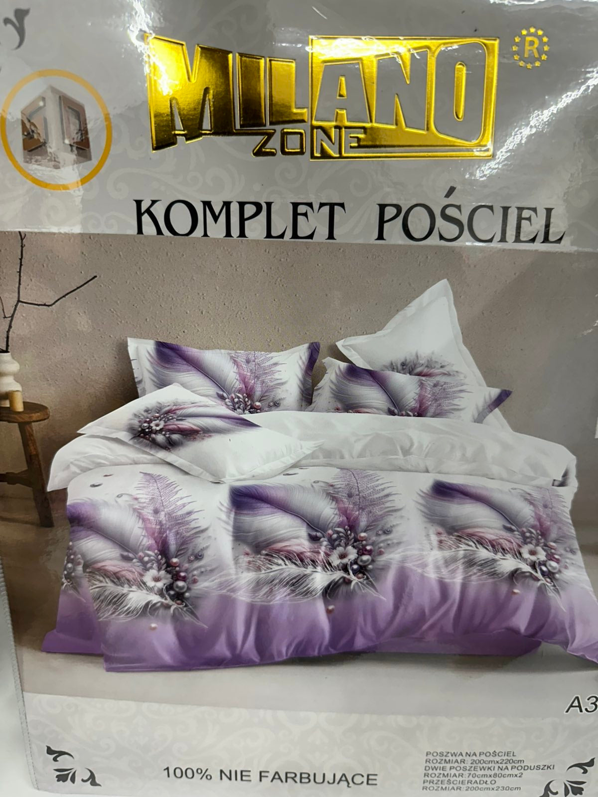 KOMPLET POŚCIELI 4 CZĘŚCIOWY W ROZMIARZE 200/2200