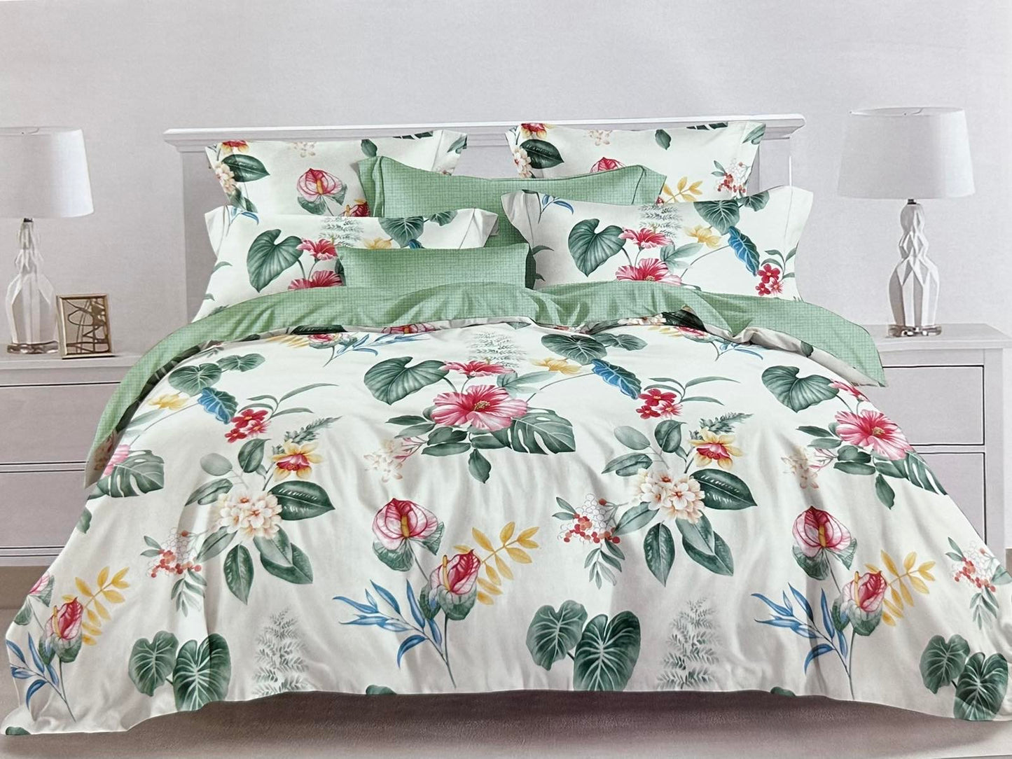 KOMPLET POŚCIELI 5D 100% SATYNA-BAWEŁNA "MILANO" 4CZ