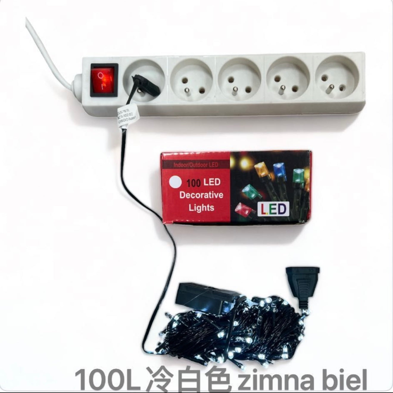 LAMPKI CHOINKOWE 100L ZIMNA BIEL