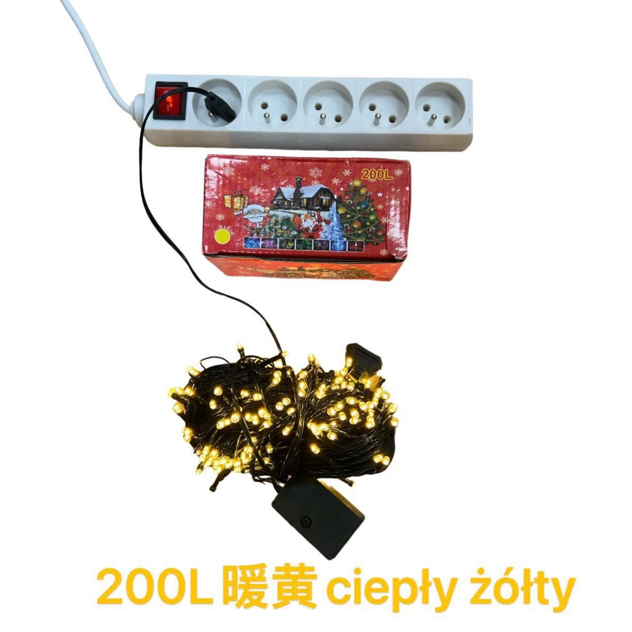 LAMPKI CHOINKOWE 200L CIEPŁY ŻÓŁTY