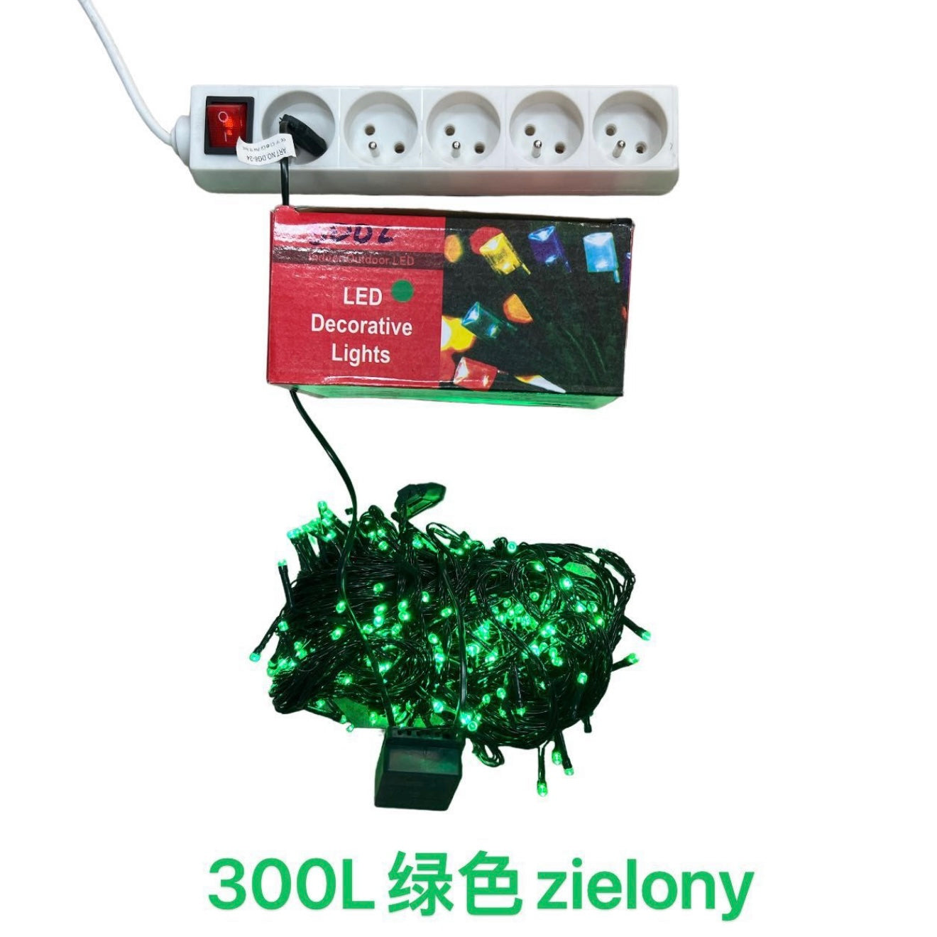 LAMPKI CHOINKOWE 300L ZIELONY