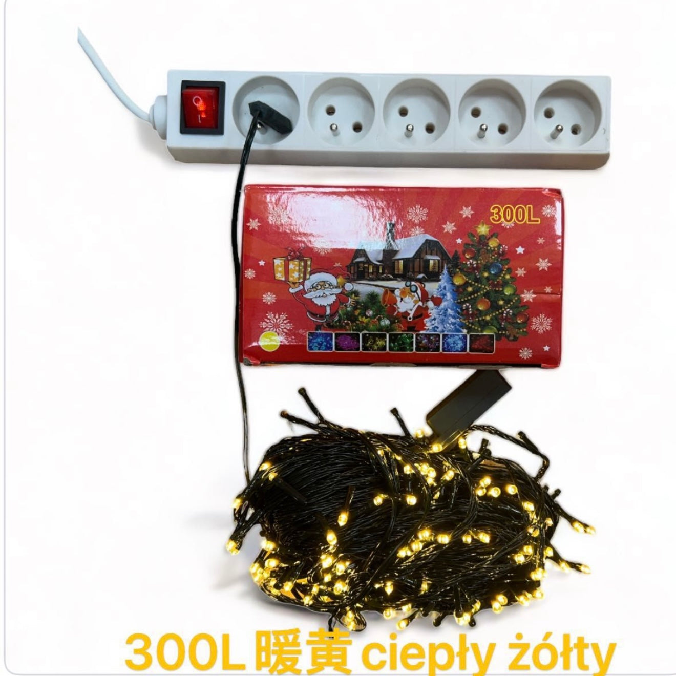 LAMPKI CHOINKOWE 300L CIEPŁY ŻÓŁTY