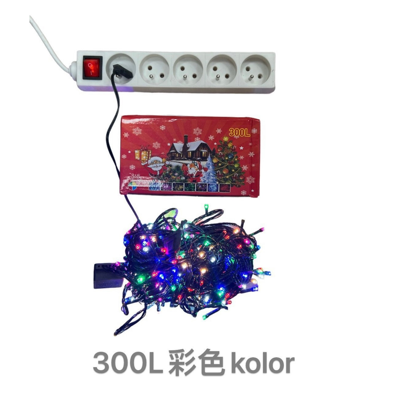 LAMPKI CHOINKOWE 300L MULTIKOLOROWY