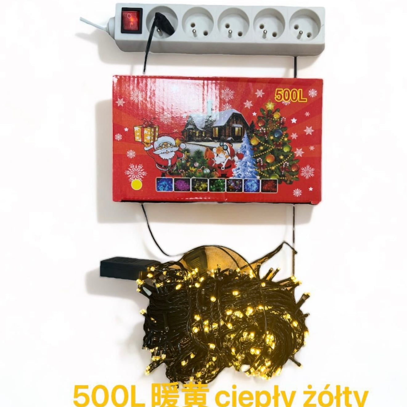 LAMPKI CHOINKOWE 500L CIEPŁY ŻÓŁTY