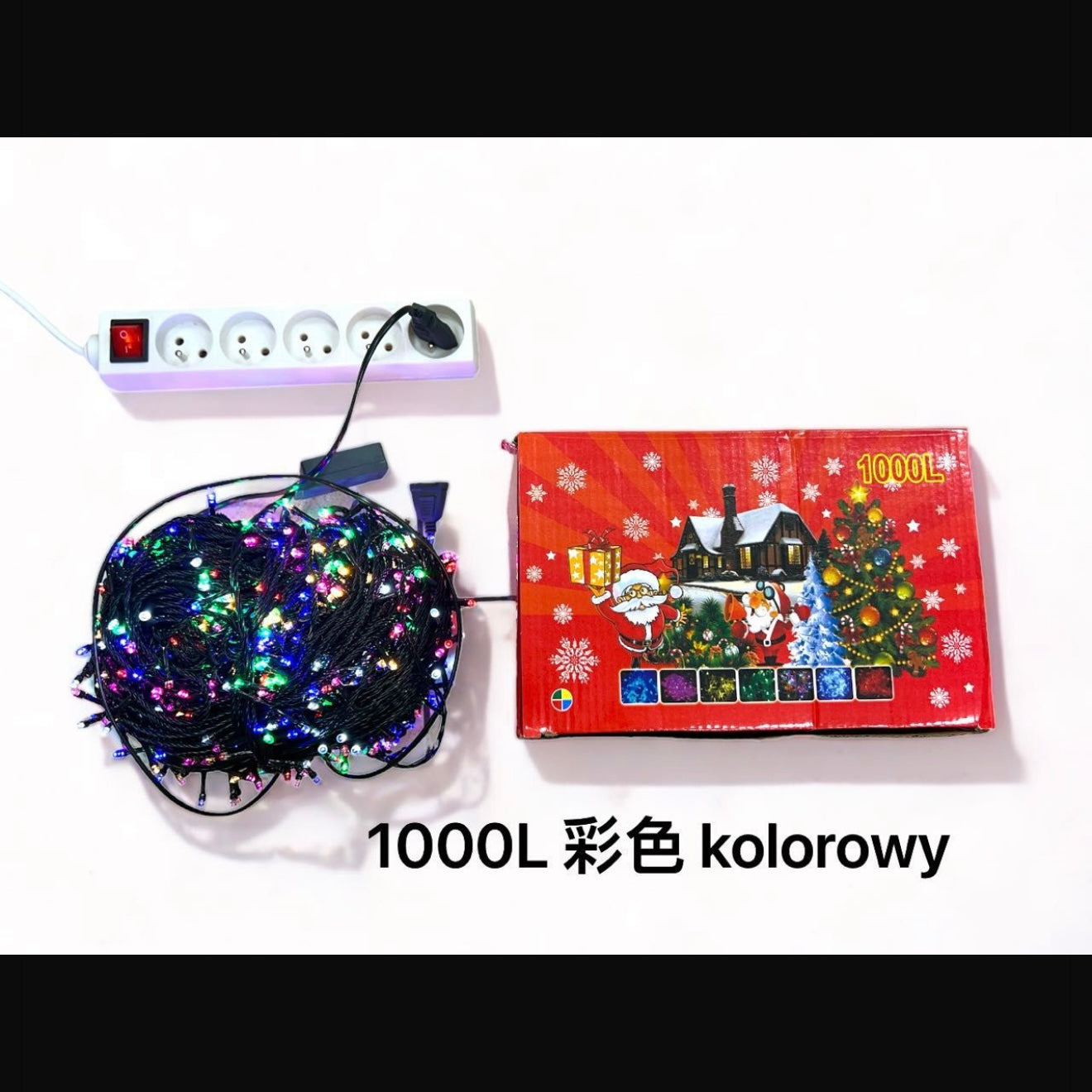 LAMPKI CHOINKOWE 1000L MULTIKOLOROWY