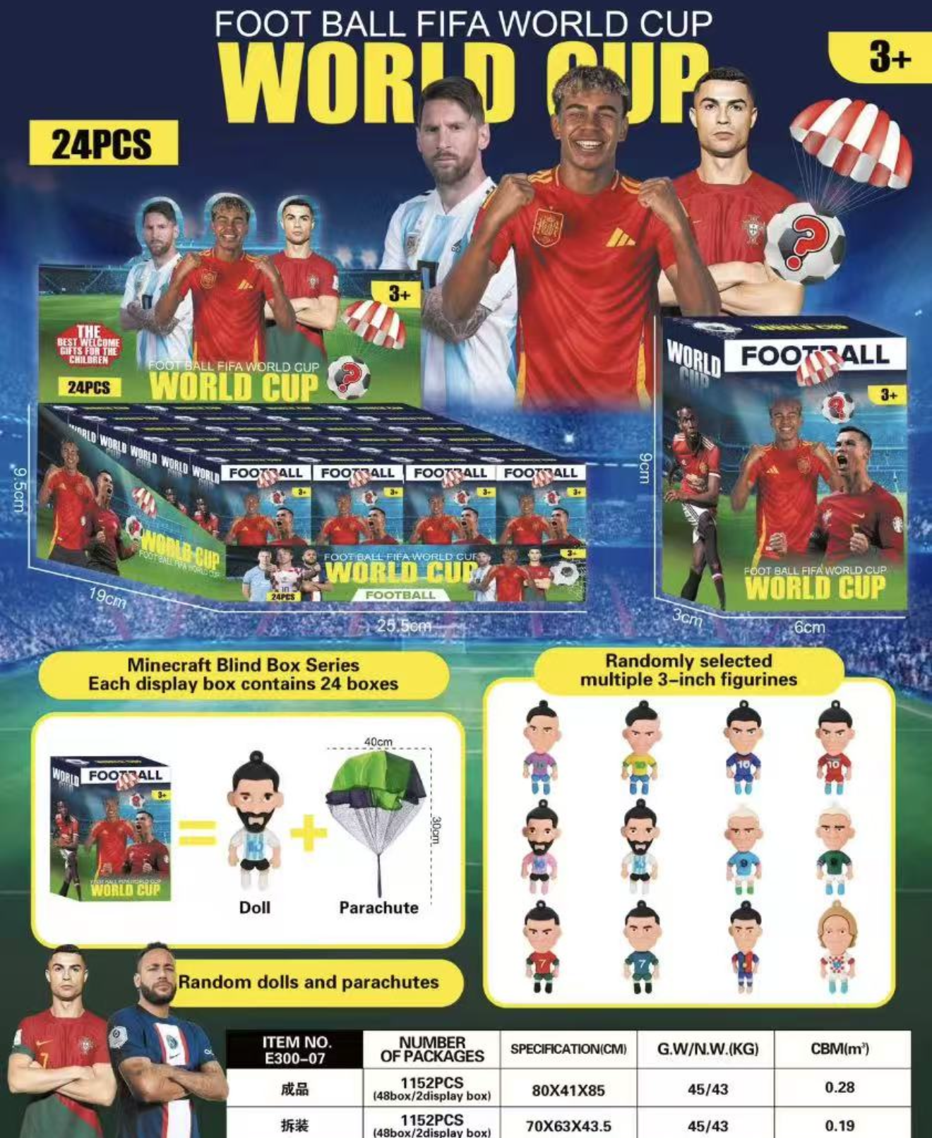 FIGURKA PIŁKARZE Z SPADOCHRONEM