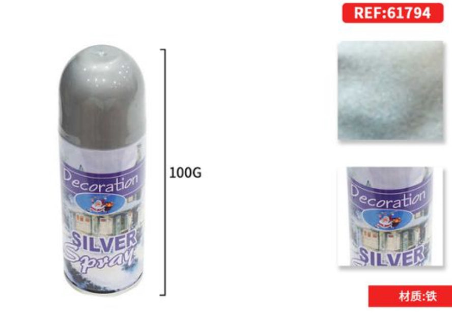 SPRAY DEKORACYJNY SREBRNY 100G
