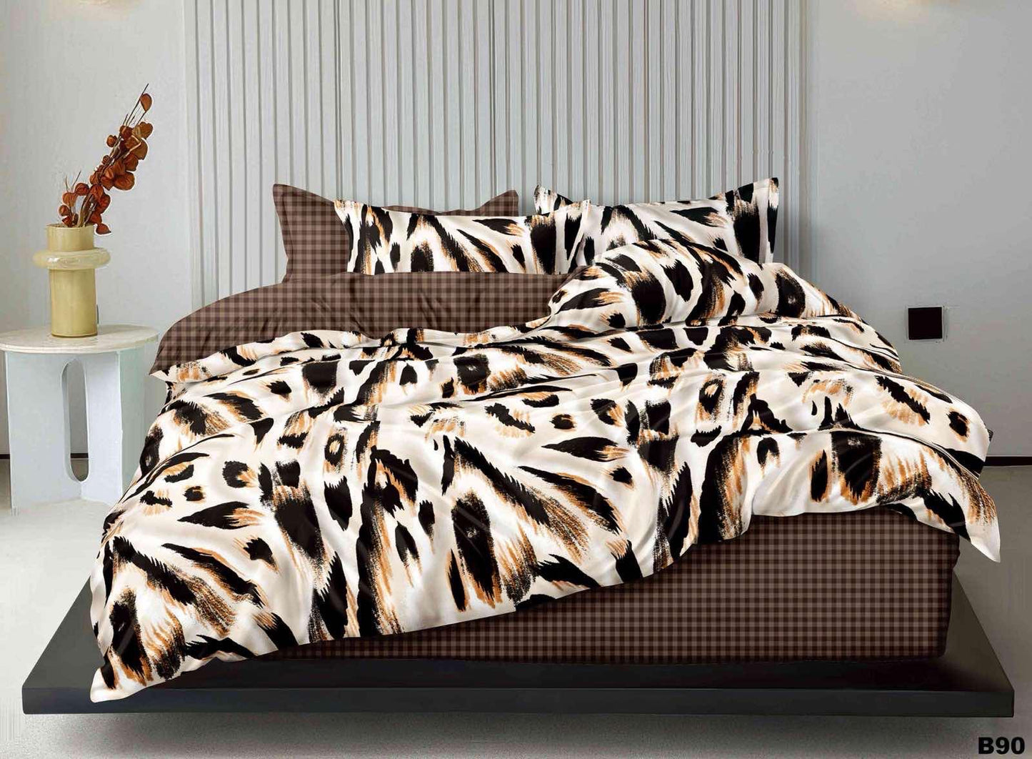 KOMPLET POŚCIELI 5D 100% SATYNA-BAWEŁNA 4CZ. 200/220