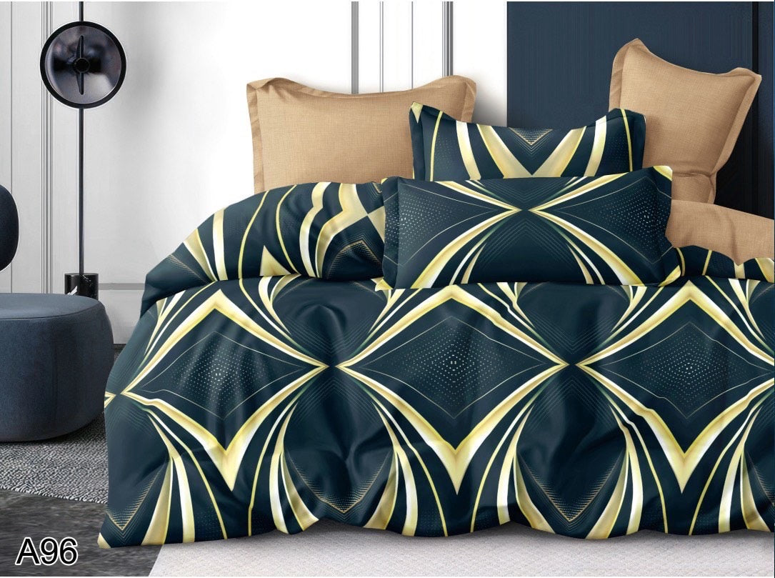 KOMPLET POŚCIELI 5D 100% SATYNA-BAWEŁNA 4CZ. 200/220