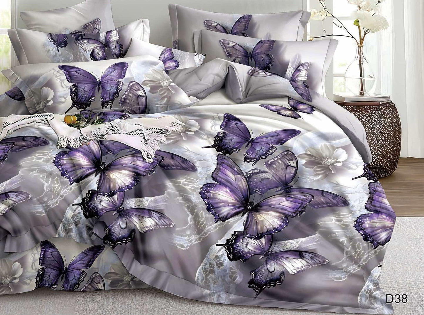 KOMPLET POŚCIELI 5D "MILANO" 100% SATYNA-BAWEŁNA 4CZ.