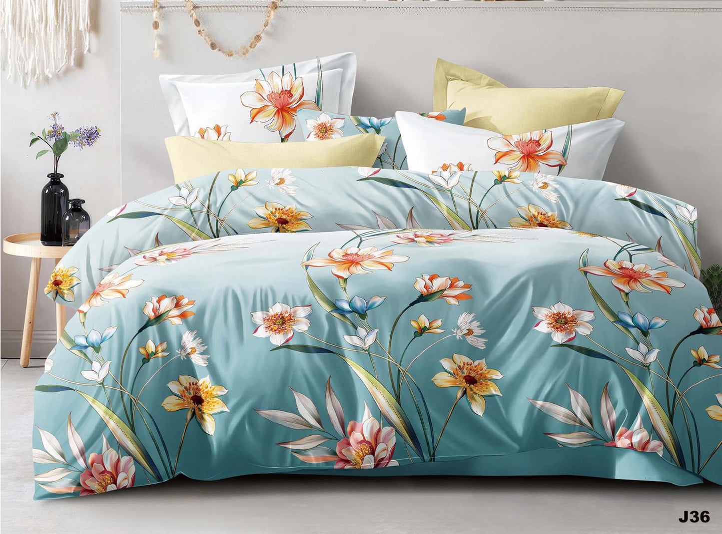 KOMPLET POŚCIELI 5D "MILANO" 100% SATYNA-BAWEŁNA 4CZ.