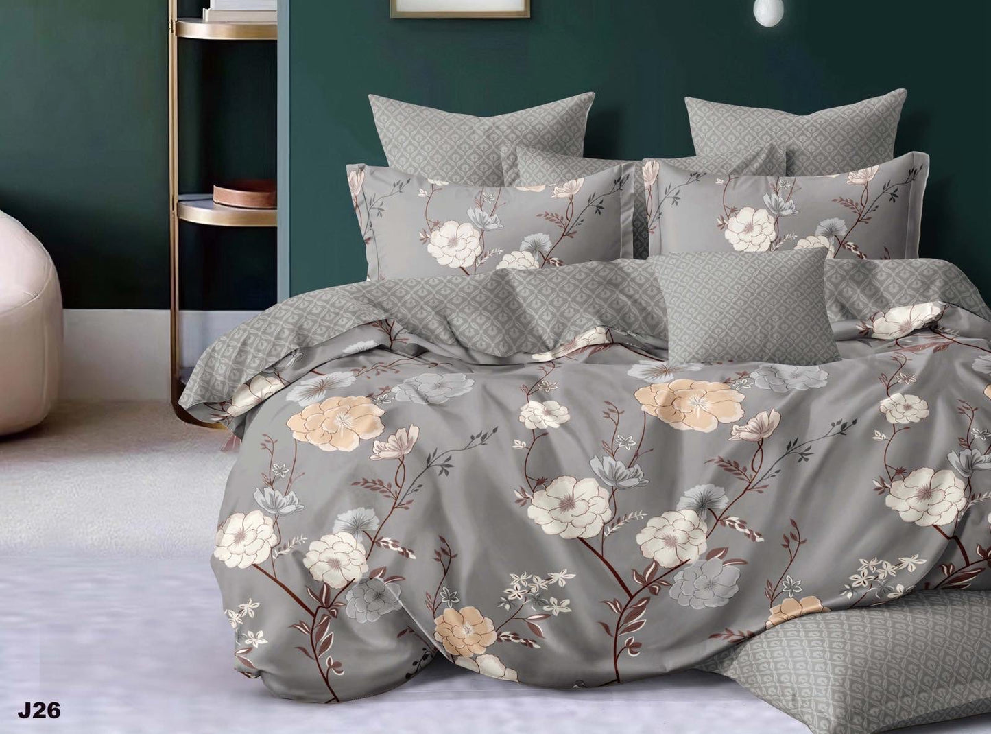 KOMPLET POŚCIELI 5D "MILANO" 100% SATYNA-BAWEŁNA 4CZ.