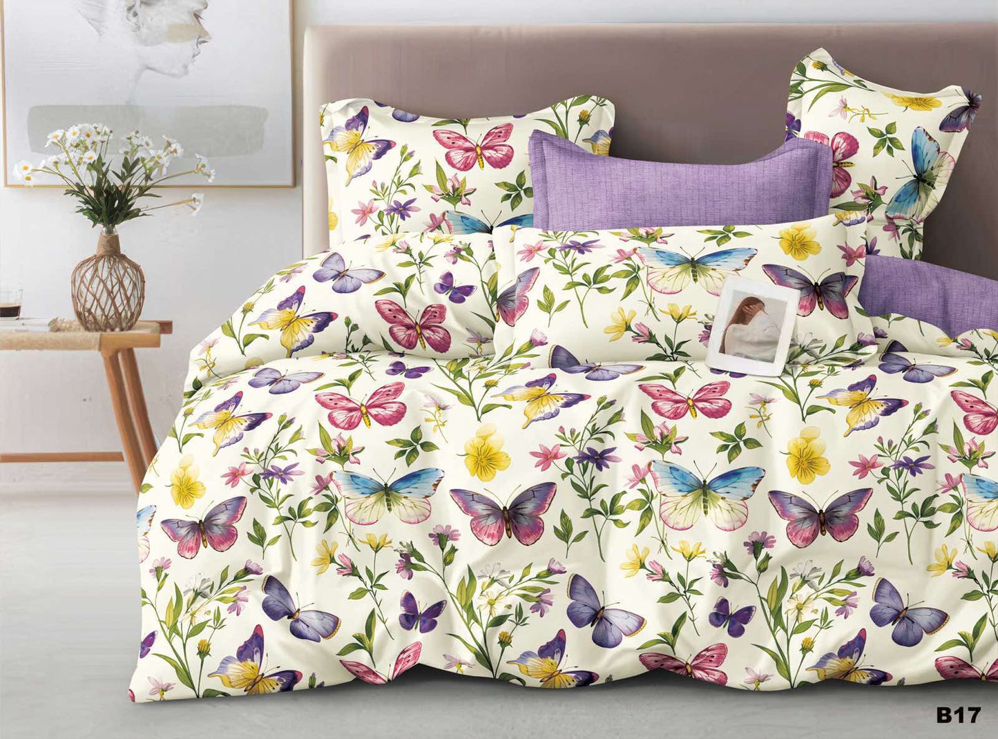 KOMPLET POŚCIELI 5D "MILANO" 100% SATYNA-BAWEŁNA 4CZ.