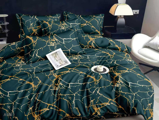 KOMPLET POŚCIELI 5D "MILANO" 100% SATYNA-BAWEŁNA 4CZ.