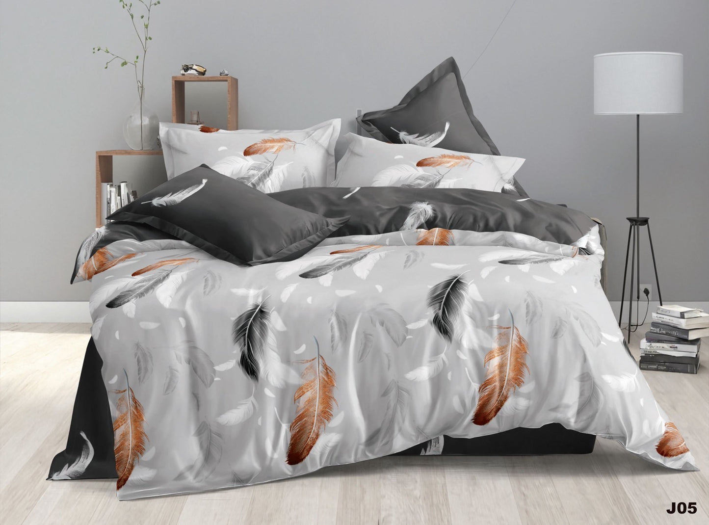 KOMPLET POŚCIELI 5D "MILANO" 100% SATYNA-BAWEŁNA 4CZ.