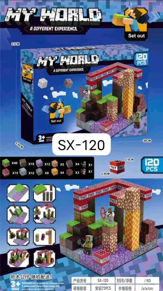 KLOCKI MAGNETYCZNE MINECRAFT 120 PCS.
