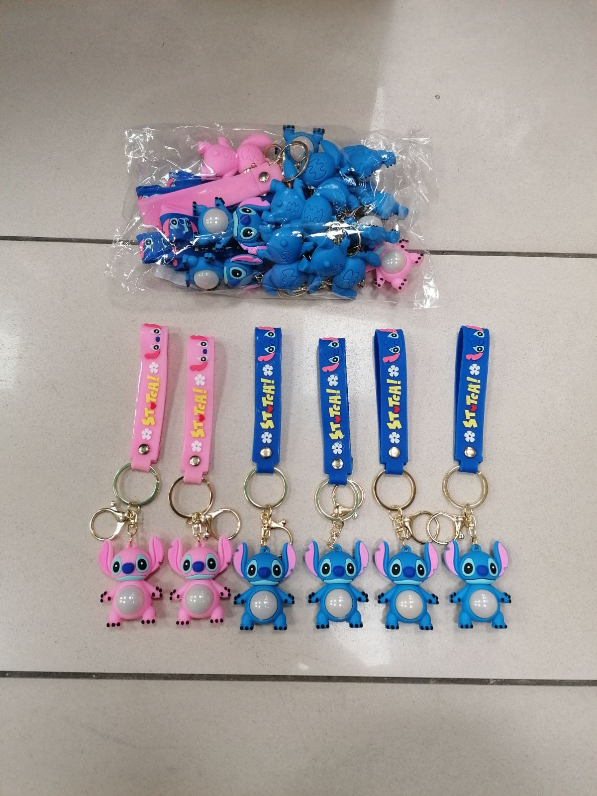BRELOK DO KLUCZY STITCH LED