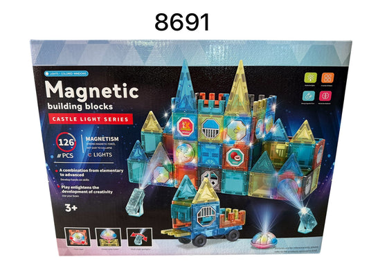 KLOCKI MAGNETYCZNE LED 126 ELEMENTÓW