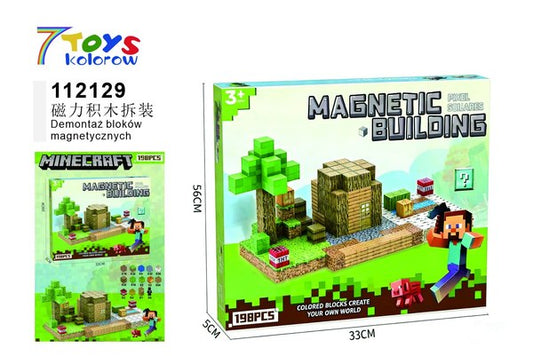 KLOCKI MAGNETYCZNE MINECRAFT 198 PCS.