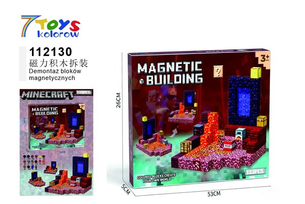 KLOCKI MAGNETYCZNE MINECRAFT 133 PCS.
