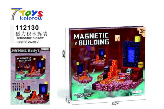 KLOCKI MAGNETYCZNE MINECRAFT 133 PCS.
