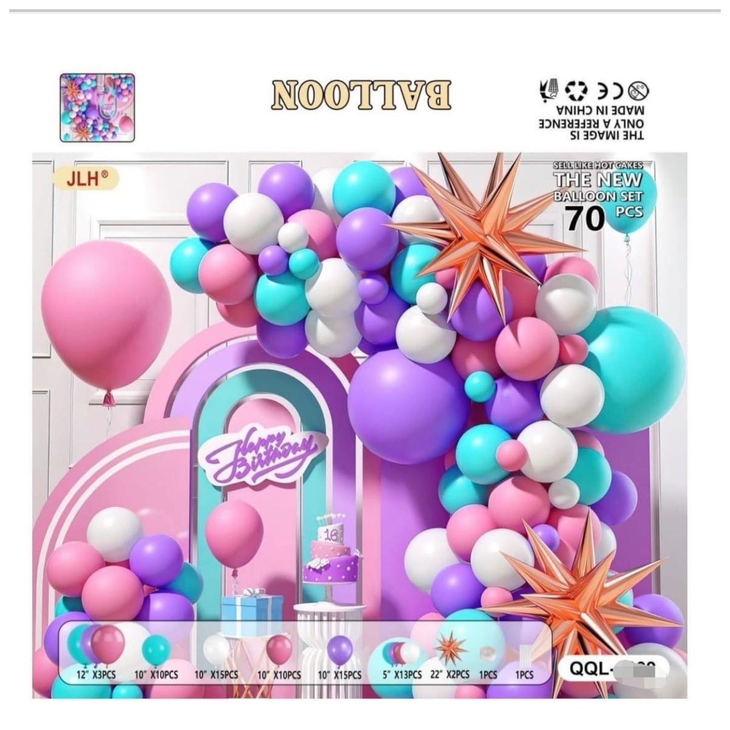 ZESTAW BALONÓW 70 PCS.