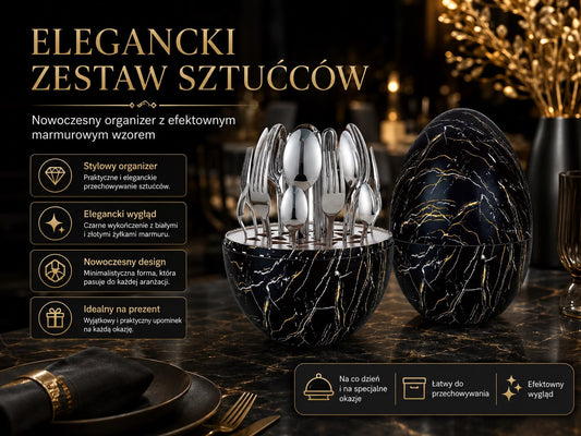 LUKSUSOWY ZESTAW SZTUĆCÓW 24EL.