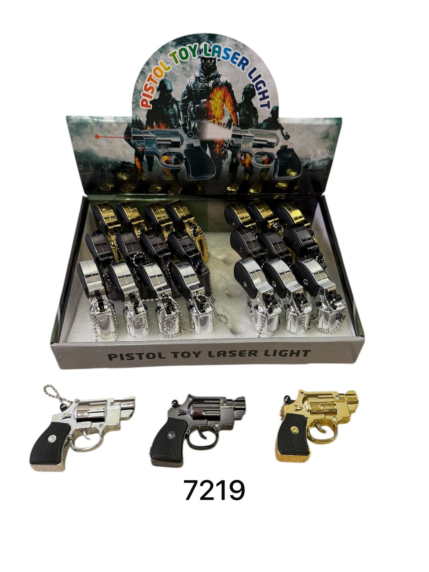 BRELOK PISTOLET Z PRĄDEM